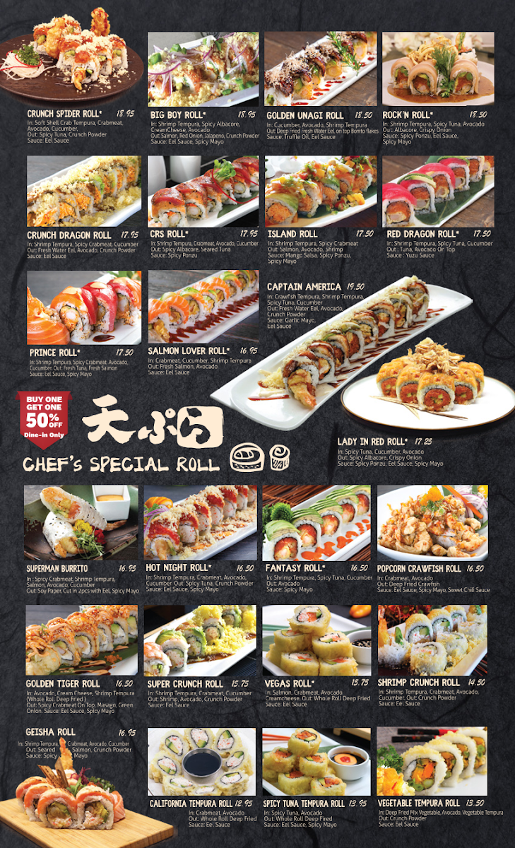 Crazy Rock'n Sushi Menu - Image 1