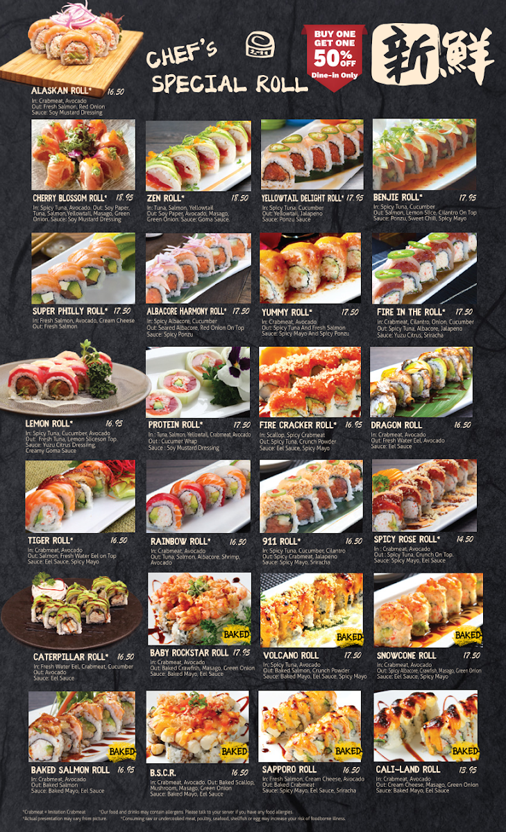 Crazy Rock'n Sushi Menu - Image 4